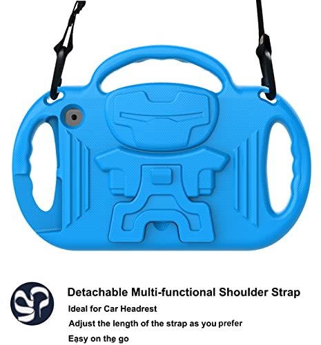 Ltrop Kindle Fire 7 Tablet Case, Fire 7 2019/2017 Case For Kids - Light Weight Handle Stand Shoulder Strap Child-Proof Case For Fire 7-Inch Display Tablet (9Th Generation & 7Th Gen) - Blue #TOP7