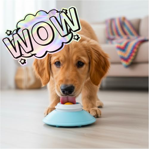 Yuwnd Leckball Hund, Schleckball Für Hunde Mit Gelber Kugel, Lick Sphere Für Hunde Zur Beschäftigung, Schleckball Leckkugel Hund Für Spiel Und Pflege