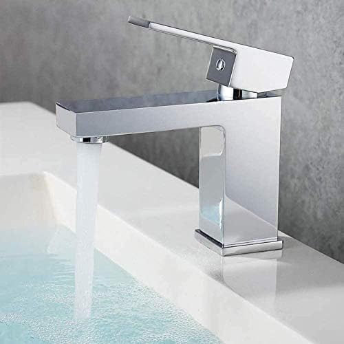 Mitigeur d'évier cascade en laiton massif pour lavabo design de salle de bain
