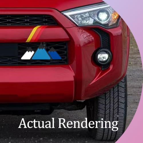 Image of Grille Decor Badge, Tri-Color Grille Insert Trims | Tri-Color Grille Badge Emblem Decoration Accessories Car Truck Label Fit for Most Vehicles