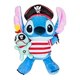 Kids Preferred Disney Baby Pirate Stitch Holding Little Scrump, Plush Stuffed Animal Toy, Embroidered Details, for Baby and Toddler Boys & Girls