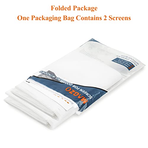 2Pack Magzo Window Screen Replacement, 48"W X 99"L X 1/64"T, Durable Fireproof Material Friendly For Pets, Diy Adjustable Screen For Windows&Doors Fits Any Smaller Size (White) #TOP1