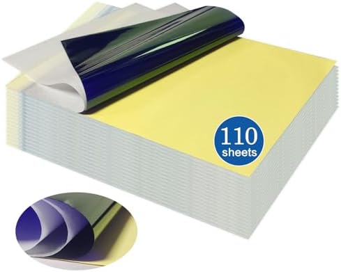 PIXESTT 110 Blatt Stencil Papier A4 | Tattoo Papier für klare Übertragung Saubere Linien Für Hand- & Maschinenübertragung