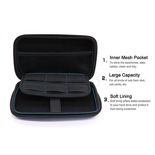 Andoer Bolsa de armazenamento para disco rígido Bolsa de transporte portátil EVA Organizador à prova
