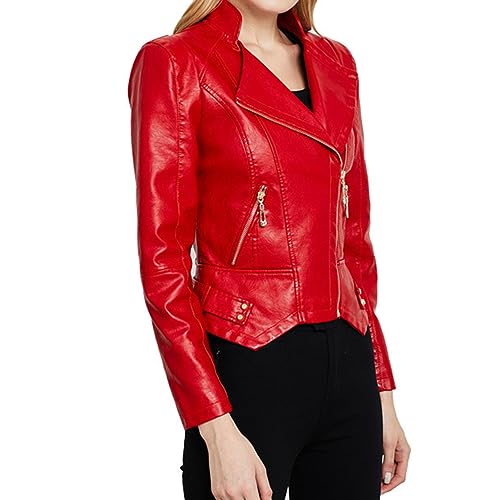 Veste blazer étroite en cuir pour femmes silhouette sculptée
