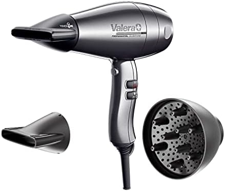 Valera, Swiss Silent Jet 8600, Professional Hairdryer, Ionic Hairdryer with Powerful AC-Performance Motor, 6 Temperature and Airflow Settings, Flexible Anti-Twisting Cable, 1875 W, Platinum