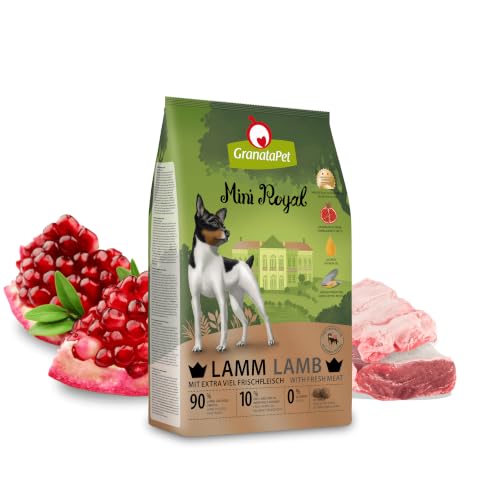 GranataPet Mini Royal Lamm, Trockenfutter für Hunde, Hundefutter ohne Getreide & ohne Zuckerzusatz, Alleinfuttermittel für ausgewachsene Hunde, 1 kg