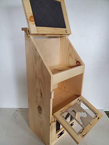 Country Barn Gifts Amish Made Unfinished Pine 2 Door Vegetable Box With Bread Compartment For Kitchen Storage #TOP2