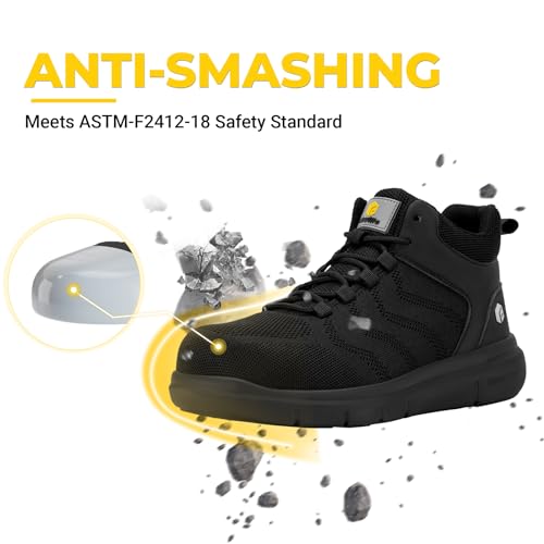 FitVille Extra Wide Work Boots for Men Composite Steel Toe Safety Boots High Top Work Shoes for Men3