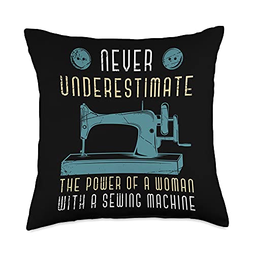 Seamstress Sewer Women Girls Sewing Machine Quilting Sewing Throw Pillow