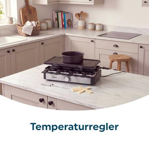 Salter 2-in-1 Raclette-Grill & Fondue-Set, elektrisch, 1400 W – Ansicht 6