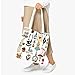 Alice in Wonderland Canvas Tote Bag Funny Cotton Reusable Tote Shoulder Bag Present for Friends Fans Women Men