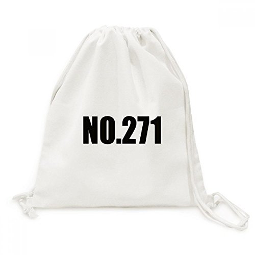 Canvas drawstring backpack numéro chanceux No.271, le sac à dos cordon idéal