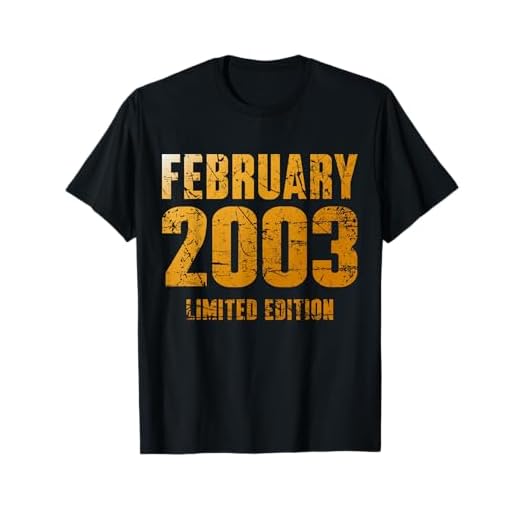 20 Cumpleaños Hombre 20 Años Edición Limitada Febrero 2003 Camiseta