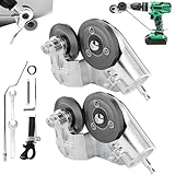 Titanium Drill Nibbler Sheet Metal Cutting Tool,Sheet Metal Cutter Drill Attachment,Sharp Tool with Adapter for Cutting Iron, White Sheet, Steel (2PC)