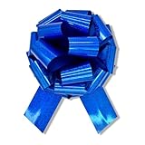 1Pcs Giant Blue Bow 14 Inch Big Gift Bow Large Pull Bow,Great Gift Bows for appliances,Bikes,Table Decorations and Party Events (Metallic Blue)
