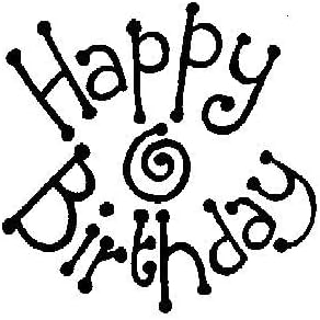 Art Stamps 769B Happy Birthday Occasion Stamp Black