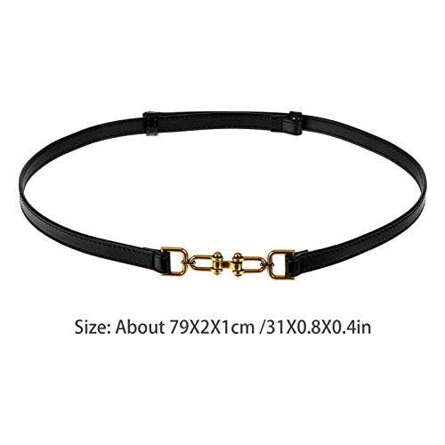 KESYOO Women No Buckle Stretch Belt for Jeans Pants Elastic Waist Leather Belt Skinny Belt for Dress Accessories (Caramel)3