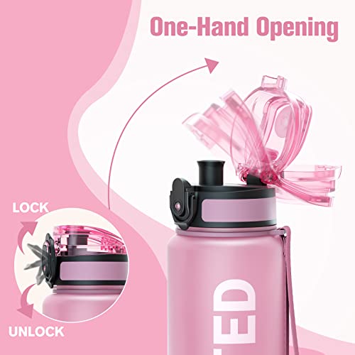 Sahara Sailor Leakproof Water Bottle 750ML, Tritan BPA Free Motivational Sport Drinks Bottle with Clear Time Marker - Image 3