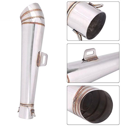 Silenciador de Escape de Motocicleta de Acero Inoxidable de 51 mm, Conversi¨®n de Silenciador de Escape de Motocicleta del Silenciador de Escape para Motocicleta Atv Modificaci¨®n de Motocicleta