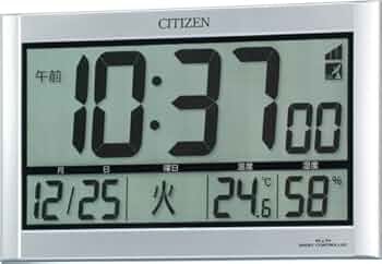 CITIZEN 電波デジタル掛置兼用時計・ソーラー発電・温湿度計付き CITIZEN シチズン 掛け置き兼用 電波時計 温湿度計 日付表示