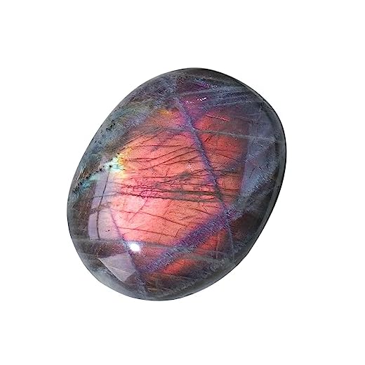 Apengshi 1PCS Natural Labradorite Crystal Purple Polished Palm Stone 1.6-2.0 Inches Purple Irregular Shape Labradorite Pocket Stone Healing Crystal Moonstone Yoga Meditation