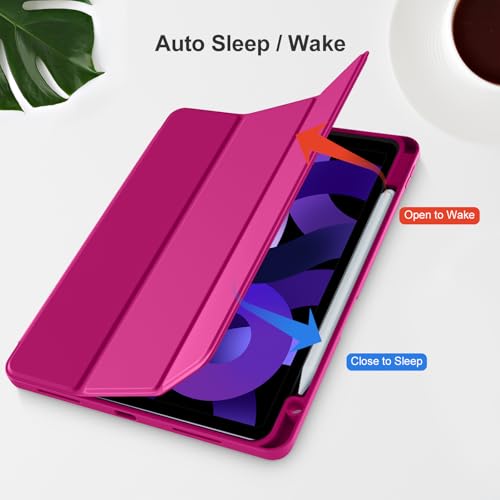 Image of Akkerds for iPad Air 11 Inch Case M4 /M3 /M2, Air 5th /4th Gen 10.9, Rose