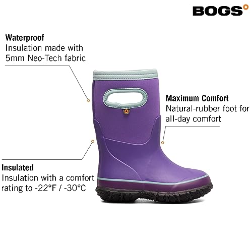 Image of BOGS Grasp Kids Waterproof Rain Boots, Insulated Winter Snow Boots