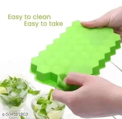 Image of 2pis Silicone Ice Trays for Freezer - Flexible Honeycomb Ice Cube Trays for Freezer - Popsicle Mould /Ice Cube Maker /Fridge Tray - Pack of 22PIS /DIMOND /HONEYTRAY /314 KP1667