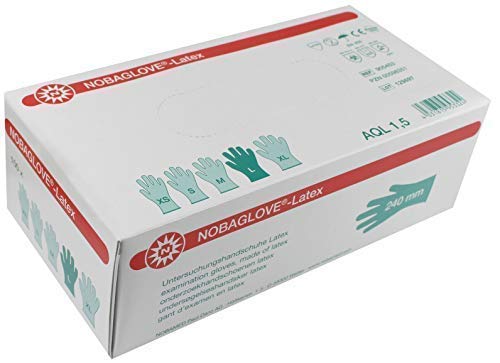 Preisvergleich Produktbild Nobaglove Glatt Latexhandschuhe Gr. L 100 Stück