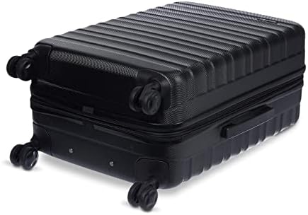 Amazon Basics Hardside Luggage ABS Hard-Shell Spinner / Suitcase Set with 4 Wheels - 71cm / 28 inches, 61cm / 24 inches, 55cm / 20 inches, Black
