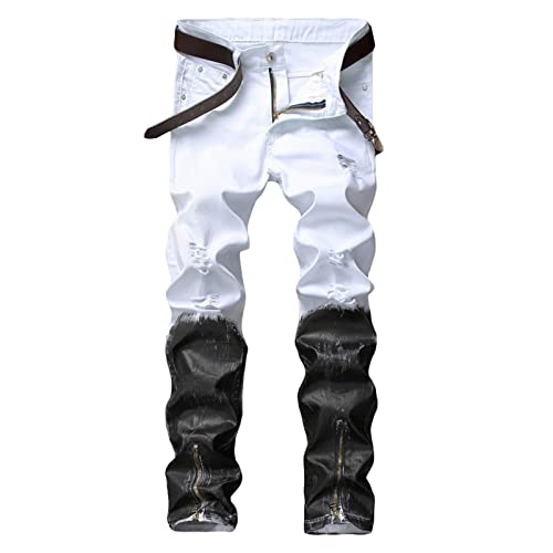 Jeans Clash Color homme droit et slim fit au style usé