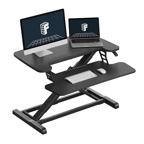 FLEXISPOT 28" Compact Standing Desk Converter (Gas-Spring)