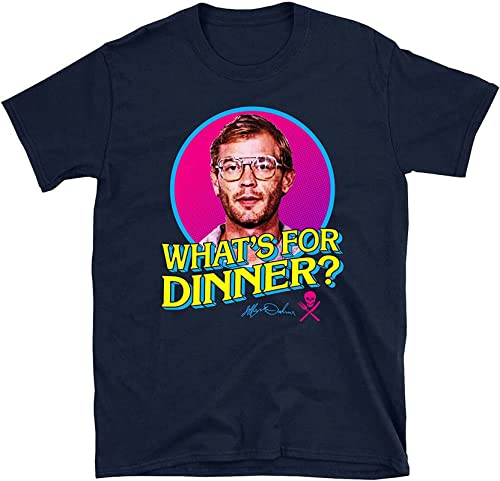 AmAirArT What's for Dinner Jeffrey Dahmer Mugshot - True Crime Serial Killer - T-Shirt Men Black XL