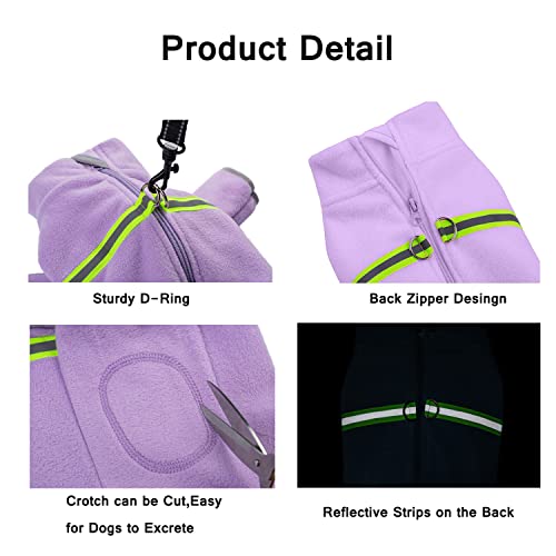 Dog Fleece Warm Clothes, Puppy Winter Long-Sleeved Four-Legged Clothes - Image 4