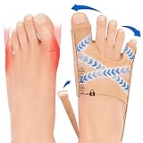 【Comfortable Balanced Traction】Our bunion corrector socks use a compatible balanced traction by simultaneously pulling apart your big toe and tail toe. This bunion toe separator act like bunion splints, bunion pads and toe spacers. Provide a comforta...