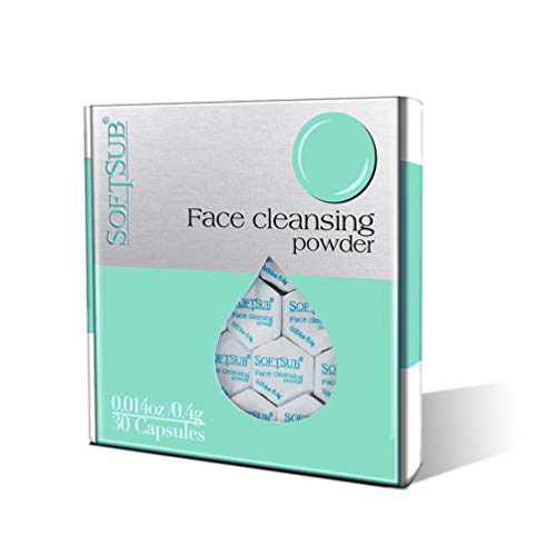 Soin du visage Softsub® offre un nettoyage en profondeur & une exfoliation - Nettoyez les pores de la peau  Pour les peaux sèches & sensibles, ingrédients biologiques & naturels - 0,4g / 30 capsules.