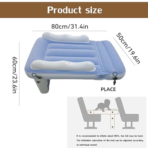 Lit de voyage gonflable enfant extension siege avion portable 80cm - 7
