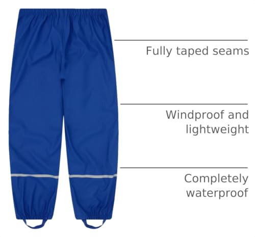 Image of Kids Waterproof Rain Pant Outdoor Lightweight Cozy Rainwear