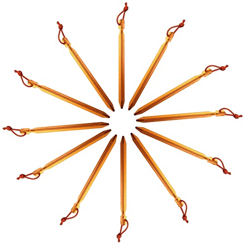 7075 Aluminum Lightweight Tent Stakes 12 Pack
