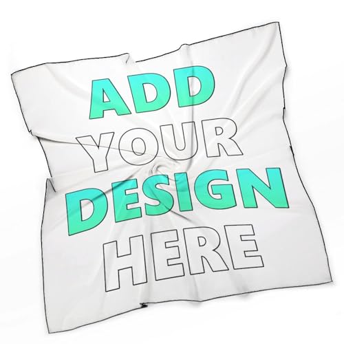 Custom Silk-Scarf Square Add Your Design Photo Text Personalized Neckerchief Customized Silk Head Scarf for Women Female