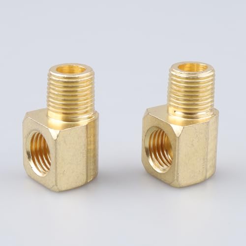AC PERFORMANCE 3/8x24 Inverted to Male 1/8" NPT 90° Brass Adapter 2PCS