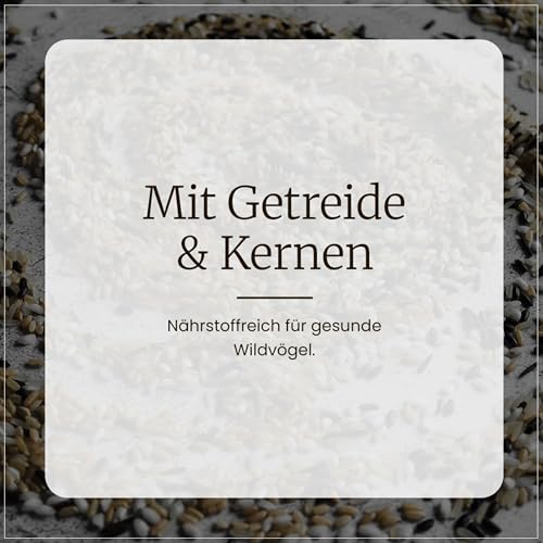 Erdtmanns Meisenknödel mit Netz 100 Stück im Eimer – Wildvogelfutter mit Getreideflocken & Sonnenblumenkernen – für Ganzjahresfütterung – geeignet für Meisen & Co. – wiederverwendbar
