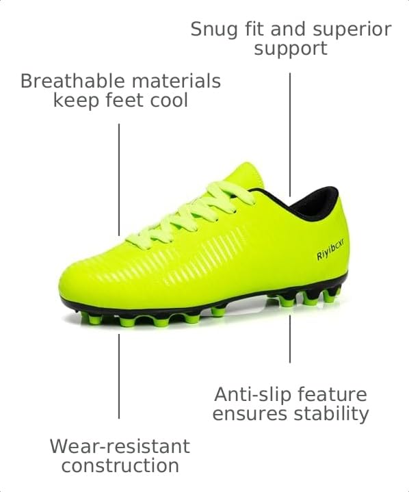 Image of Women Soccer Cleats Lace-Up Turf Football Shoes Indoor Outdoor Low-Top Fustal Soccer Training