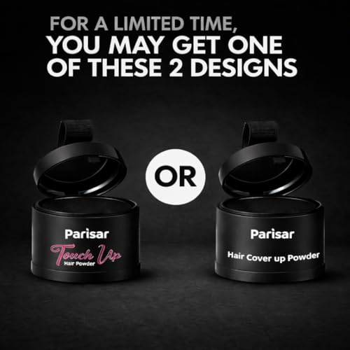 Image of PARISAR Hair Cover Up Powder Black 4g (Pack of 3) | Hair Root Touch Up | Natural Hairline Powder | Bald Spot Cover for Women & Men | Matte Finish