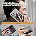 OPSO Magnetic Phone Ring Holder for MagSafe, 360 Degree Rotation Silicone Finger Ring Grip Stand Holder, Adjustable Kickstand, Compatible with iPhone 16 15 14 13 12/Pro/Max, Samsung and All Smartphone