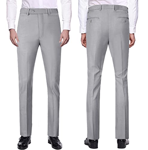 WOMS Mens 2 Pieces Suits Vest Pants Set Slim Fit Wedding Groomsmen Suit for Men Formal4