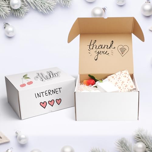 Image of ZBEIVAN 12x10x6 White Shipping Boxes Set of 15, Corrugated Cardboard Mailer Boxes for Packaging Small Business Mailing Gifts