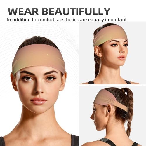 Bandeau Cheveux Femme Tribu Lumbee De Caroline du Nord Serre Tête D'Entraînement Bandeaux De Sport Élastique Antidérapant Bandeau Transpiration, pour Course À Pied, Randonnée, 54-60cm