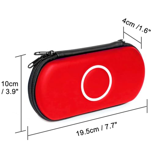 Image of OSTENT Hard Travel Carry Cover Case Carry Bag Pouch Protector for Sony PSP 1000 2000 3000 Color Red